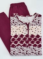 Pyjama mit 7/8-langer Hose und Bord&uuml;rendruck 