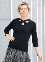 Pullover mit dekorativem Ausschnitt 