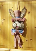 Hasenkopf aus fein geschnittenen Naturfasern ROSA