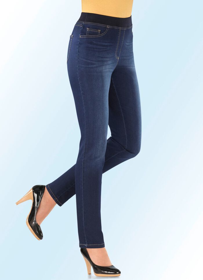 Power-Stretch-Jeans in Schlupfform 