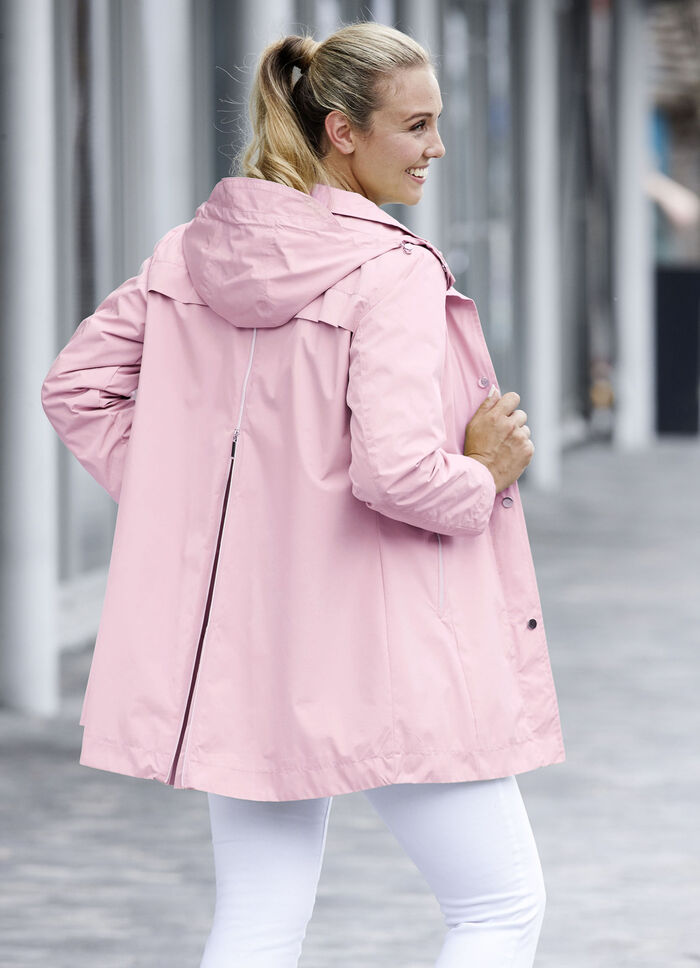 Funktions-Longjacke mit abnehmbarer Kapuze ROSÉ