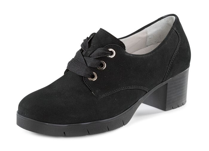 Waldl&auml;ufer, bequemer Damen-Trotteur, Weite H, mit herausnehmbarem Fussbett SCHWARZ