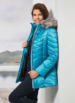 Jacke mit abnehmbarem Kunstpelz-Besatz 