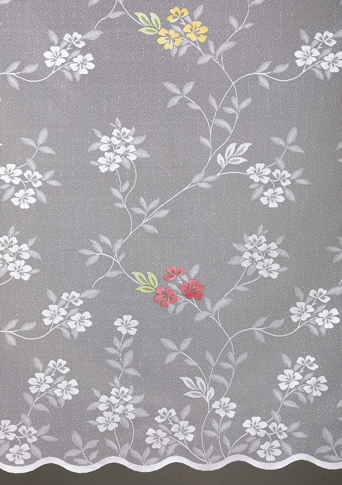 Blumenfenster-Vorhang mit Universalschienenband MULTICOLOR