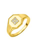 Exquisiter Herrenring mit 4 Diamanten 