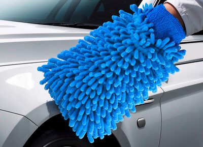 Glanzmeister Dual Color XL Waschhandschuhe, 2er-Set 