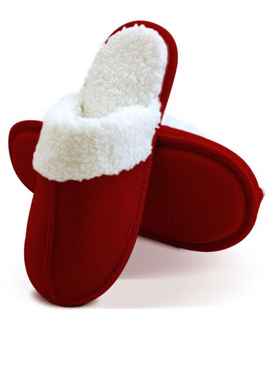 Pl&uuml;sch-Hausschuhe in Wildleder-Optik 