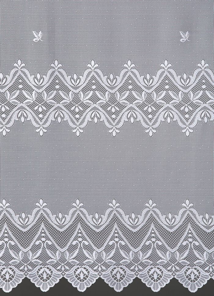 Vorhang Ornament mit Universalschienenband WEISS