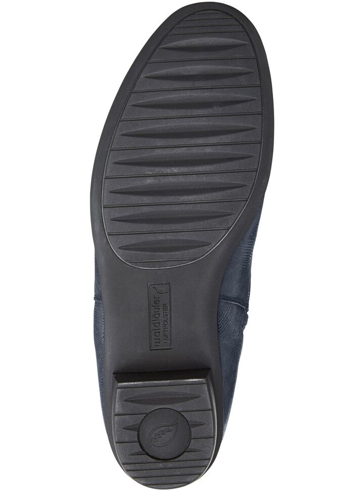 Waldl&auml;ufer Stiefelette aus effektvoll gepr&auml;gtem Leder DUNKELBLAU