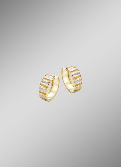 Eleganz in jeder Facette – Tricolor-Klappcreolen 