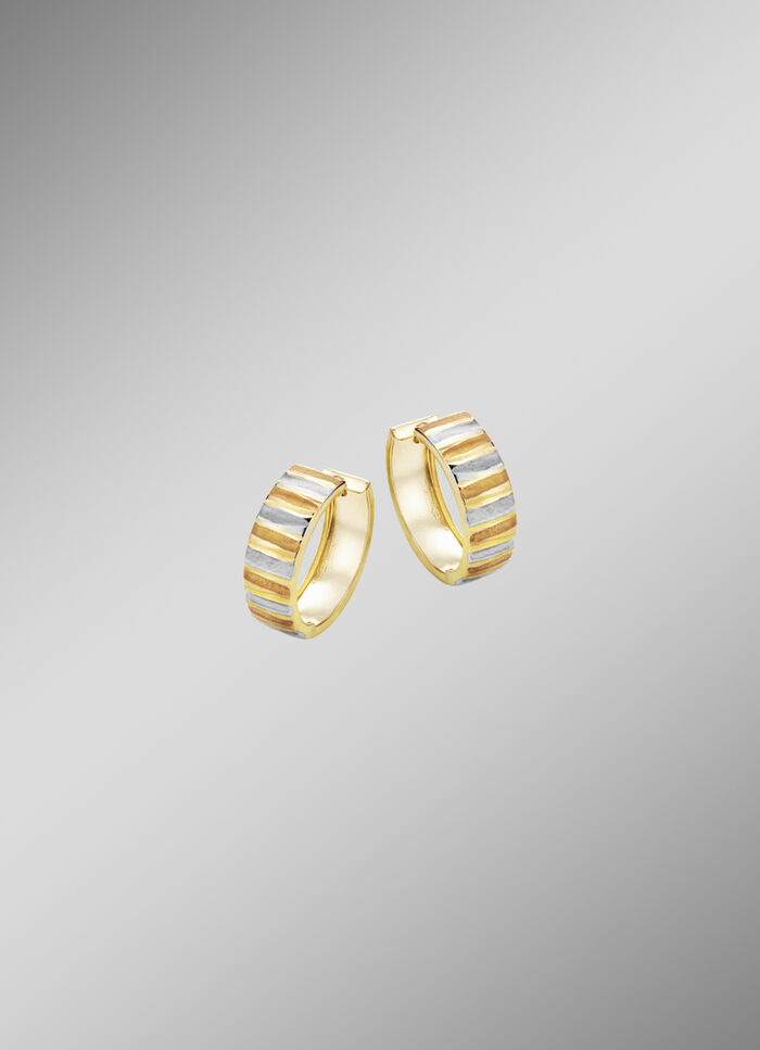 Eleganz in jeder Facette – Tricolor-Klappcreolen 