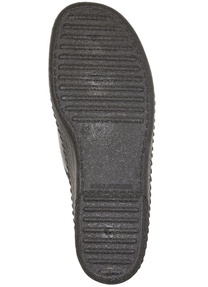 Klassische Herren-Pantoletten, mit anatomisch geformtem Fussbett SCHWARZ