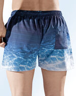 Badeshorts, Gesässtasche mit Klettverschluss, Microfaser