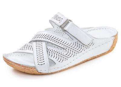 Gemini, sommerliche Damen-Pantoletten, Weite G, aus Leder 