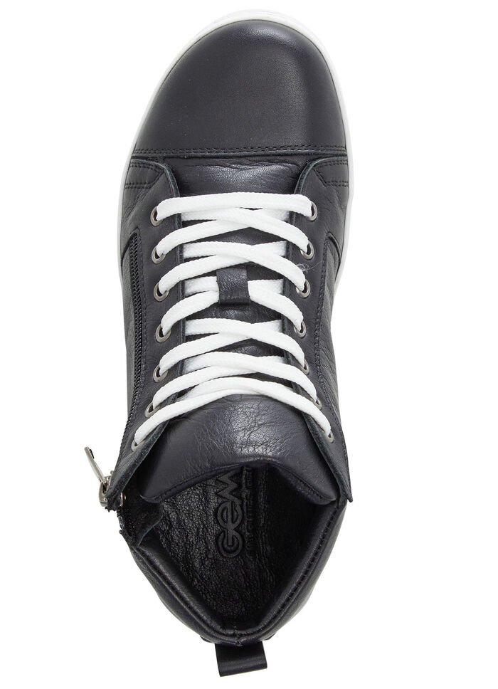 Gemini Schnür-Stiefelette mit praktischem Seitenreissverschluss SCHWARZ