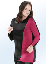 Pullover mit schräg verlaufendem Intarsienmuster 