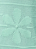 Pullover in transparenter Optik mit Blütenmotiven 