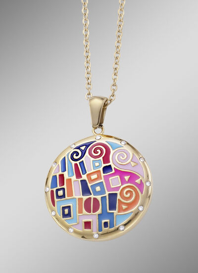 Anhänger mit Mosaikmuster und Ankerkette 