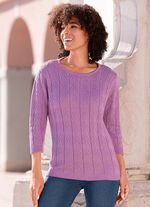 Pullover mit Strukturstreifen 