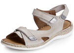 ELENA EDEN Sandale aus schattiertem Rind-Nappaleder TAUPE