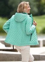 Jacke mit figurschmeichelnder L&auml;ngssteppung seitlich AQUA