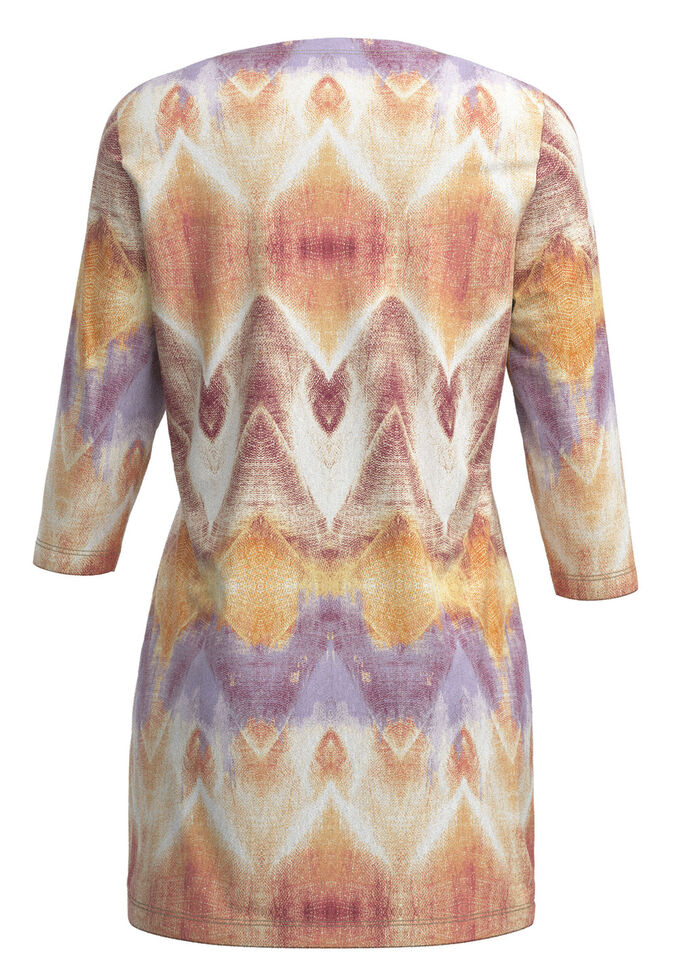 Strick-Tunika in bedrucktem Feinstrick 