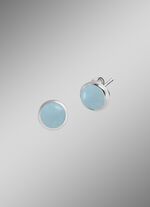 Powerful Stone Ohrstecker mit Blauem Achat 