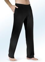 Zweierpack Pyjama- und Freizeithosen mit Seitentaschen 1X PETROL, 1X SCHWARZ