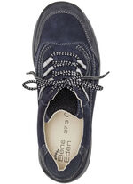 ELENA EDEN Schnürschuh aus teilweise geprägtem Nubukleder MARINE