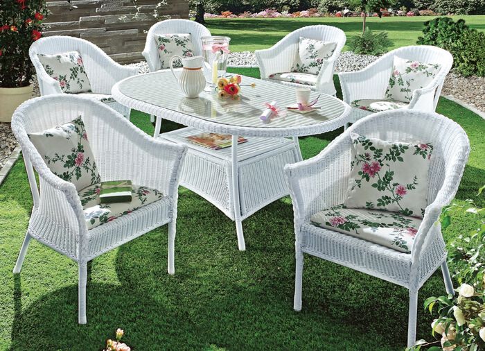 Gartenm&ouml;bel Bamberg in akkurater Handarbeit WEISS