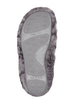 Laurina Pantoffel aus sehr kuscheligem Plüschmaterial GRAU