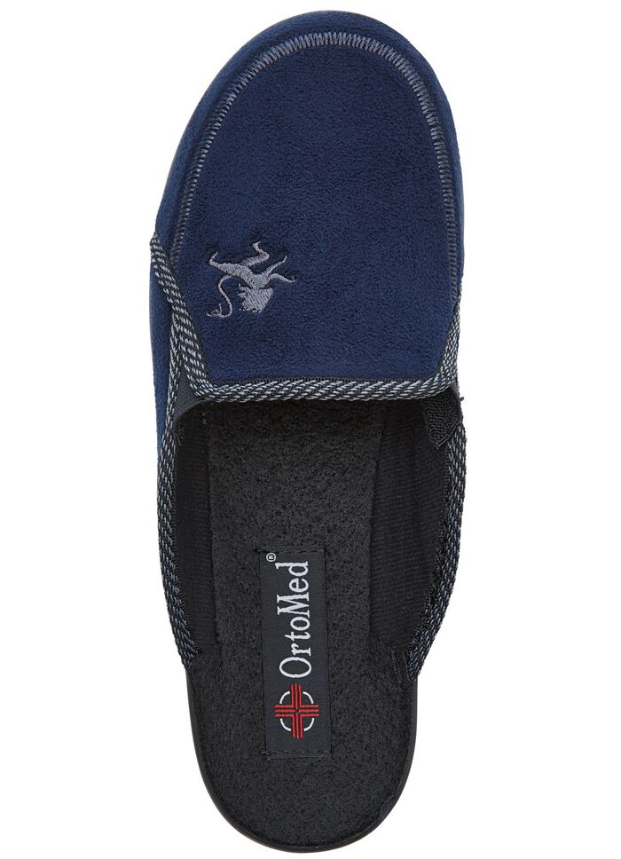 Zweierpack, klassische Herren-Hausschuhe, Weite H, mit Gummizug 