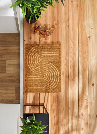 Kokosfussmatte mit rutschhemmender R&uuml;ckseite 