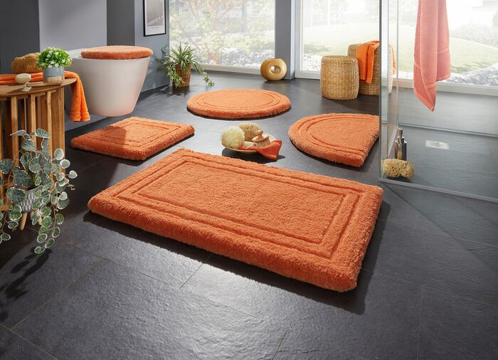 Badgarnitur mit rutschhemmender R&uuml;ckseite MANDARINE