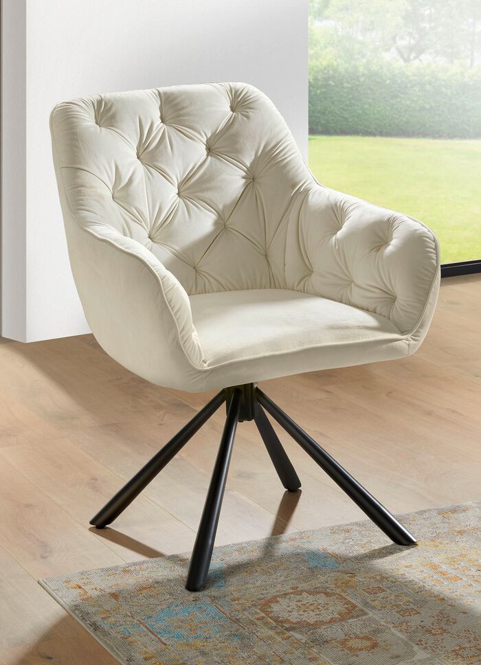 Drehbare St&uuml;hle mit bequemer Polsterung, 2er Set 