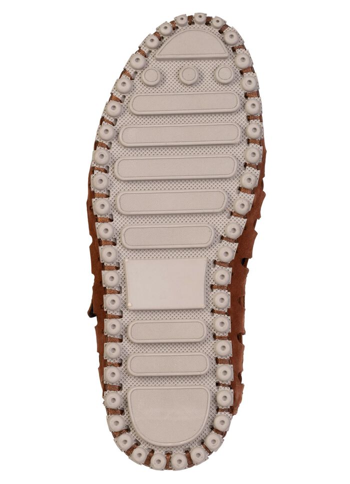 Sommerliche Herren-Slipper, mit herausnehmbarem Fussbett BRAUN