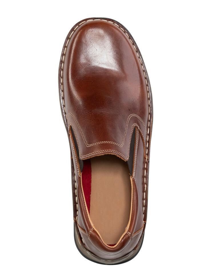 GINO GALANTE, klassische Herren-Slipper, mit herausnehmbarem Fussbett COGNAC