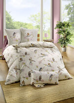 Bettwäsche-Garnitur mit Reissverschluss CREME