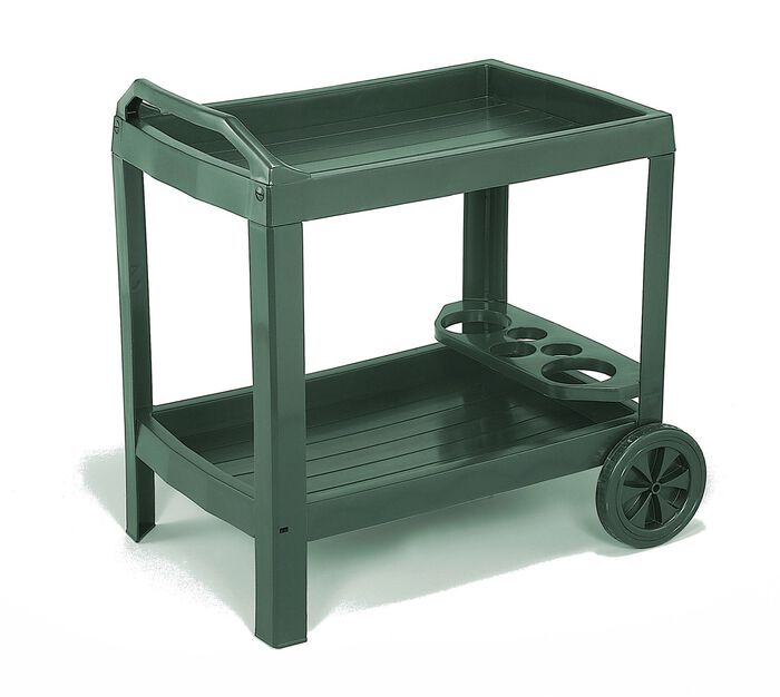 Servierwagen mit integriertem Flaschenhalter 