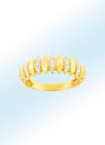 Interessant gestalteter Damenring mit 35 Brillanten 