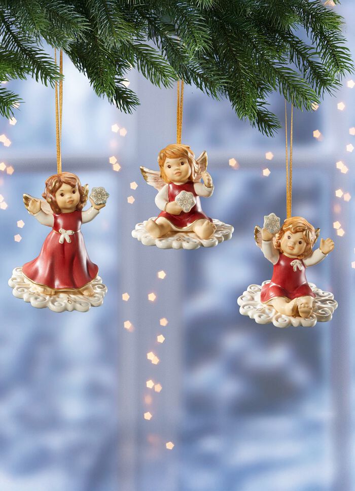 Goebel-Engel-Aufh&auml;nger aus Feinsteingut BORDEAUX