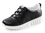 ELENA EDEN, stylische Damen-Sneaker, Weite G, mit herausnehmbarem Fussbett SCHWARZ-ALTSILBER