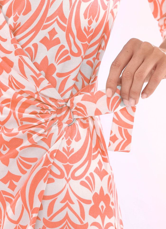 Longshirt mit interessanter Wickeloptik in 2 Farben APRICOT-BEIGE