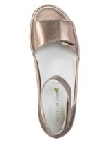 Waldl&auml;ufer Sandale mit herausnehmbarem Lederfussbett ANTIKGOLD