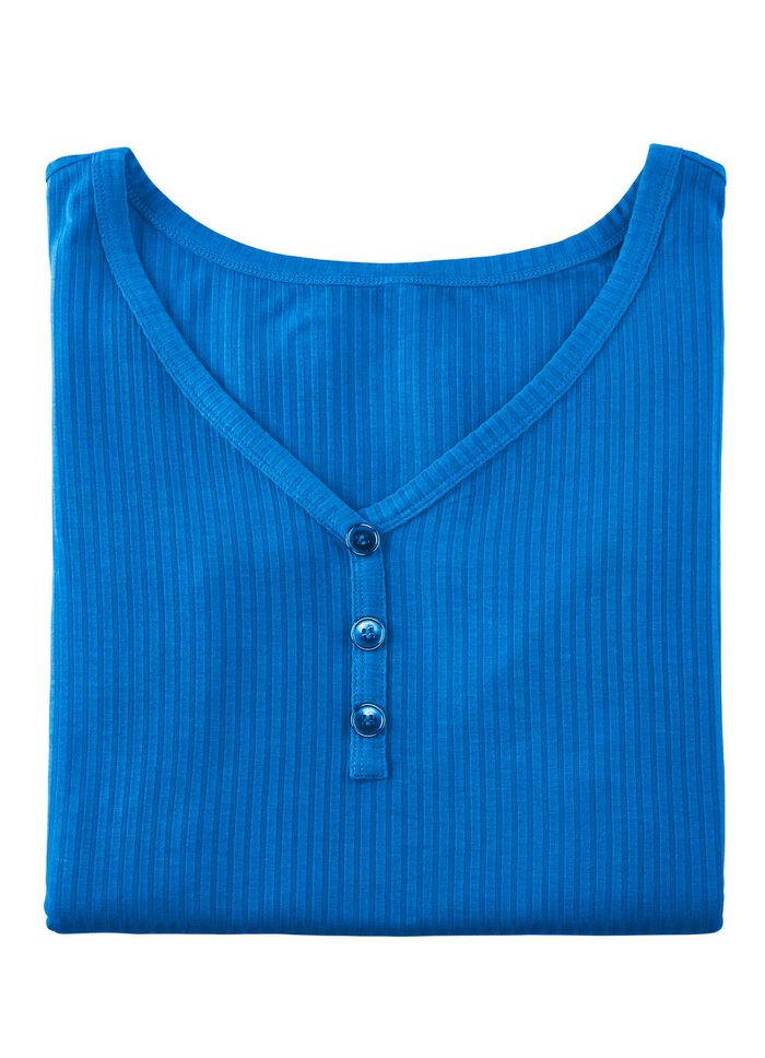 Laurina Trägershirt mit Zierknopfleiste ROYALBLAU