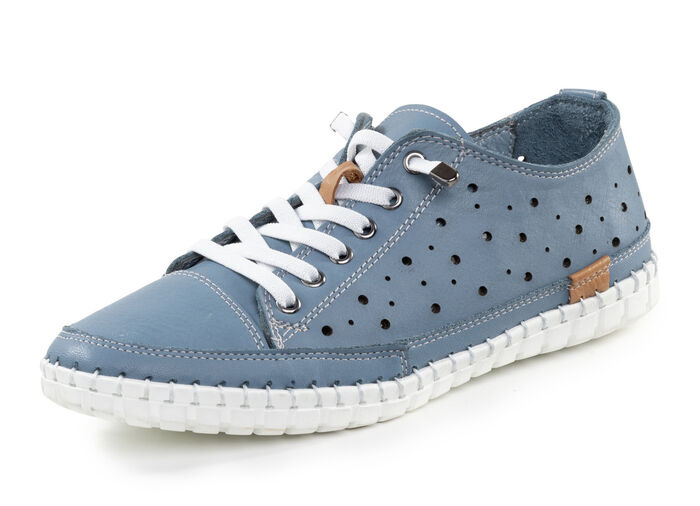 Gemini, sommerliche Damen-Schnürschuhe, Weite G, mit herausnehmbarem Fussbett JEANS