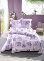 Beidseitig bedruckte Bettwäsche-Garnitur aus dem Hause Dobnig 