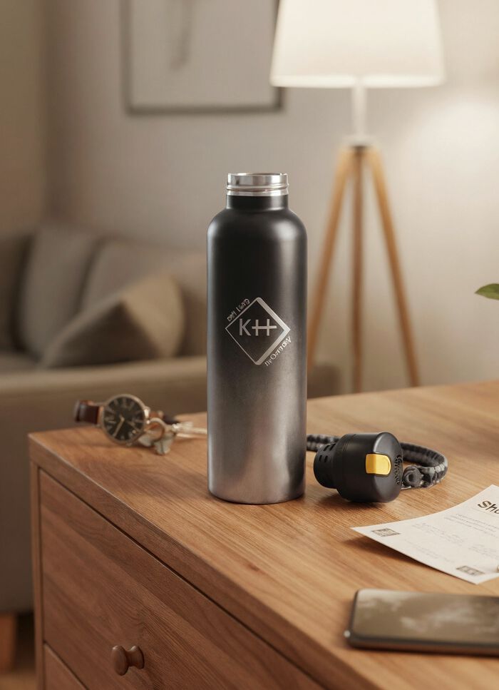 Trinkflasche mit Alarm 