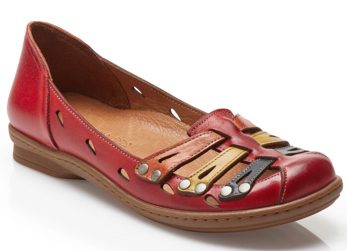 Gemini Ballerina mit luftigen Durchbr&uuml;chen ROT-BUNT