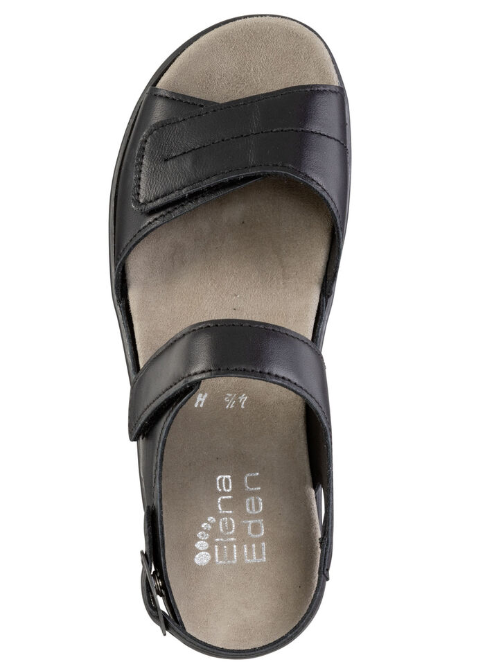 ELENA EDEN Sandale mit verstellbarem Fersenriemchen SCHWARZ